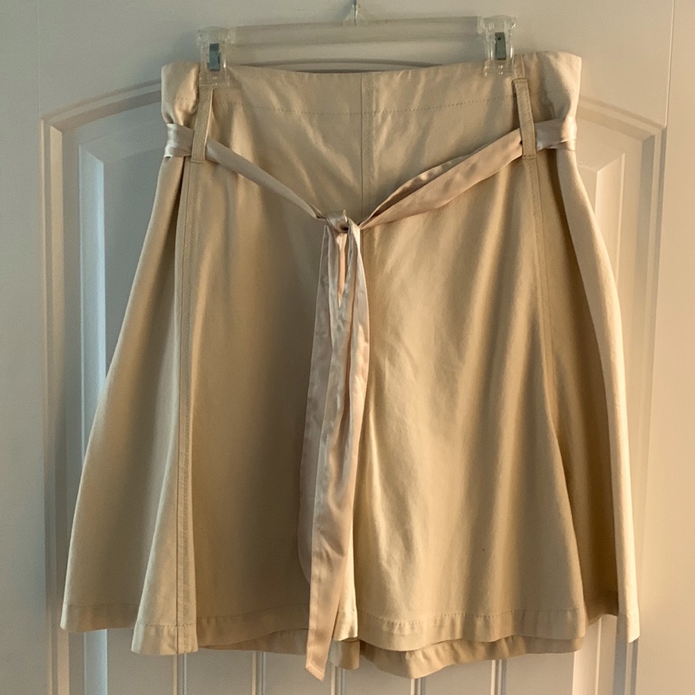 Banana Republic skirt, flirty A-line style with satin tie